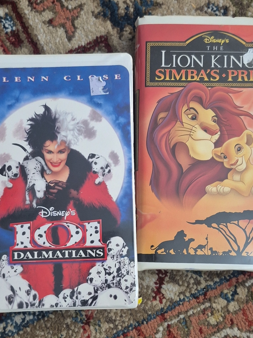 Disney VHS Lot - Red, White, Orange Back Covers